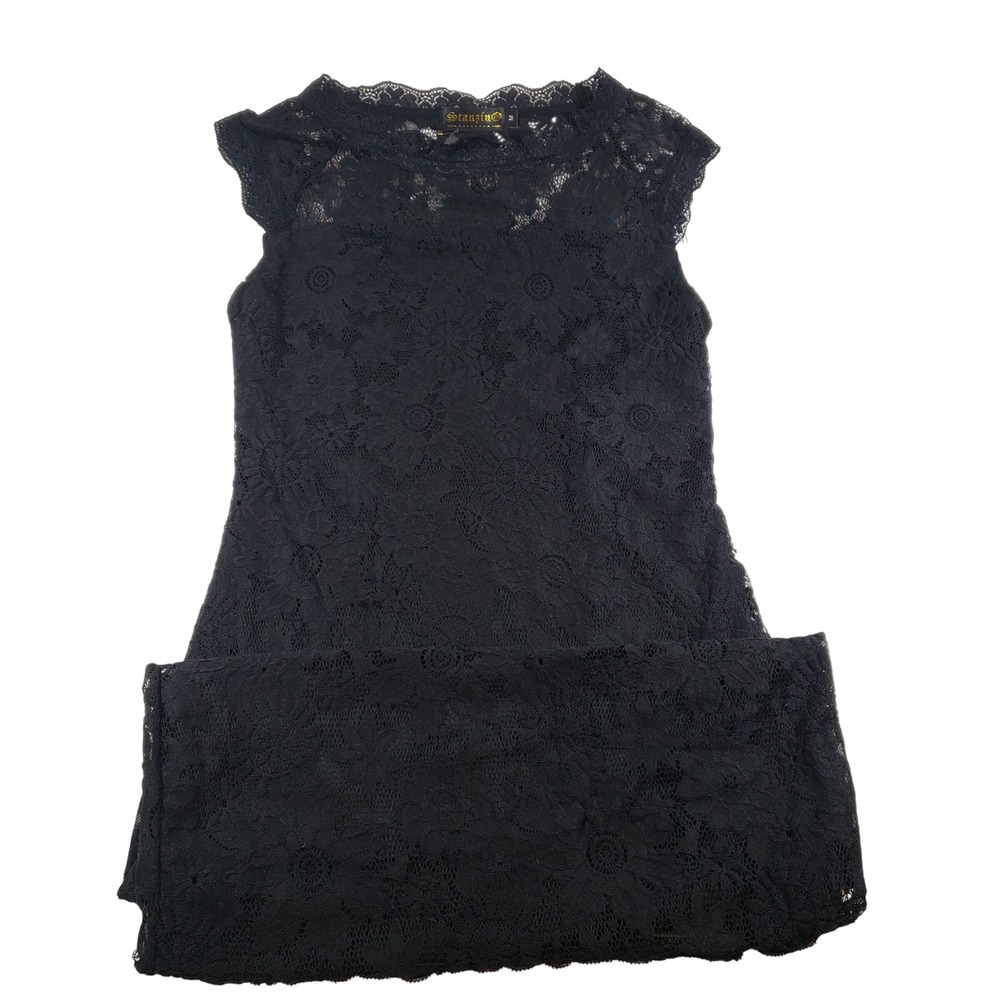 Stanzino Black Lace Sleeveless Dress Elegant‎ Party Cocktail Medium